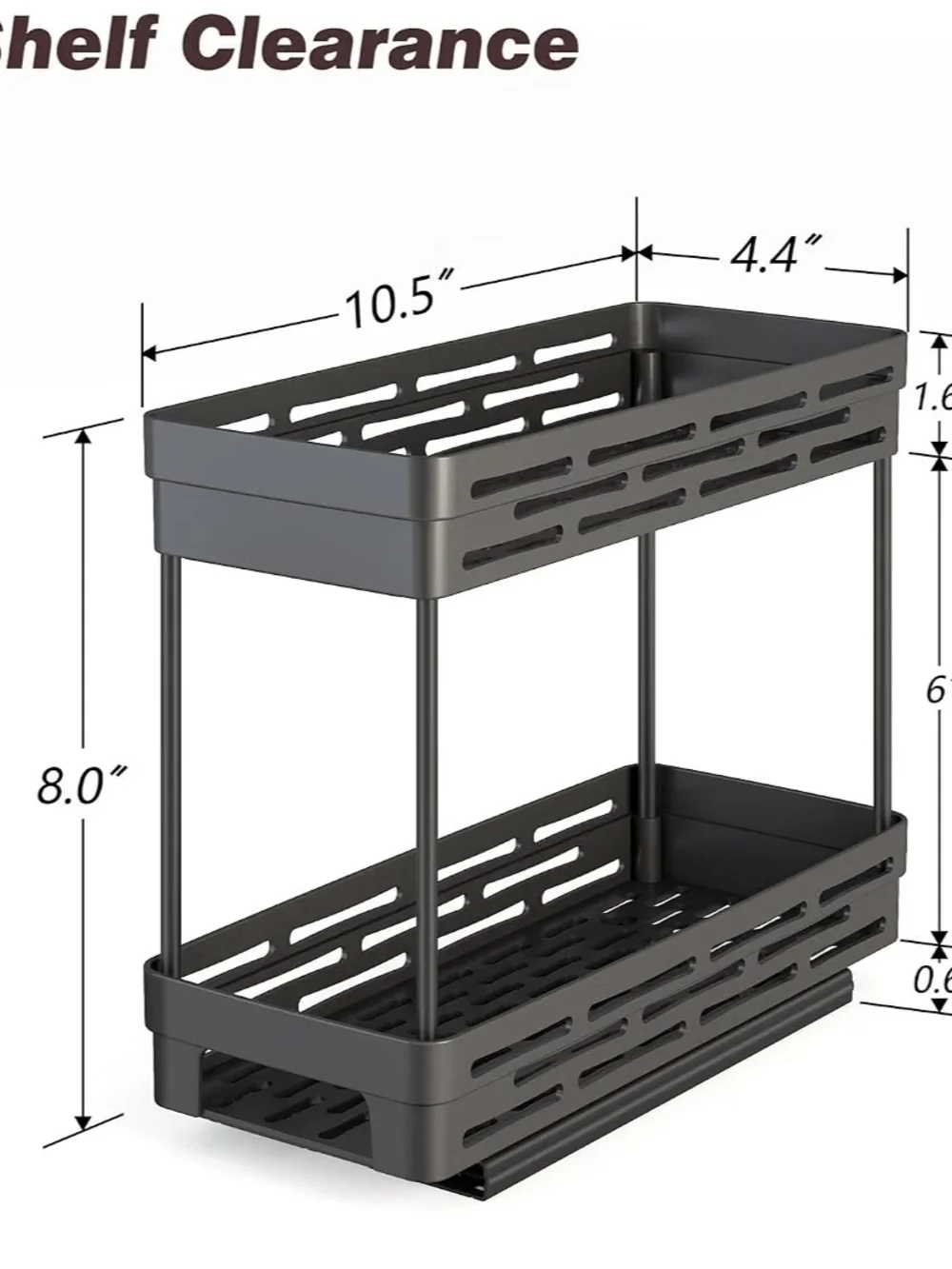 Pull Out Spice Rack Organizer for Cabinet, 3 Packs Slide Out Spice Racks Organiz